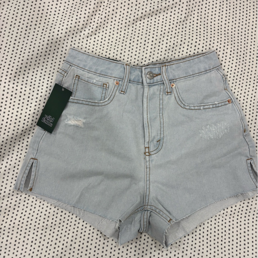 Wild Fable Light Blue Denim Women Shorts